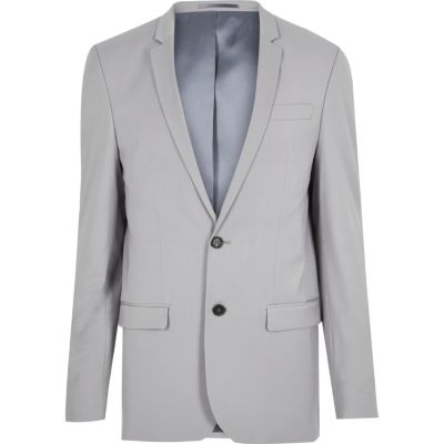 Grey skinny suit jacket